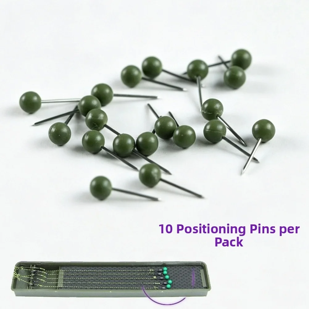 10 Stück Positionierstifte 12mm Subbox Großkopf-Nadel Fadenachsen-Fixierstift Karpfenangelhaken-Nadel Ersatzzubehör