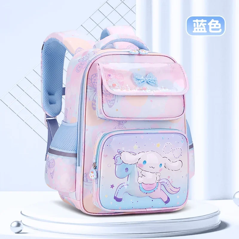 Sanrio Kulomi-mochila escolar divertida para niños, mochila de gran capacidad con dibujos animados de perros Yugui, arena movediza, princesa dulce