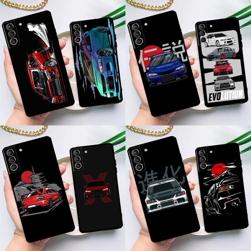 JDM-funda Evo para coche, carcasa para Samsung Galaxy S23, S21 FE, S20 FE, S22 Plus, Note 20 Ultra, Note 10, S8, S9, S10 Plus