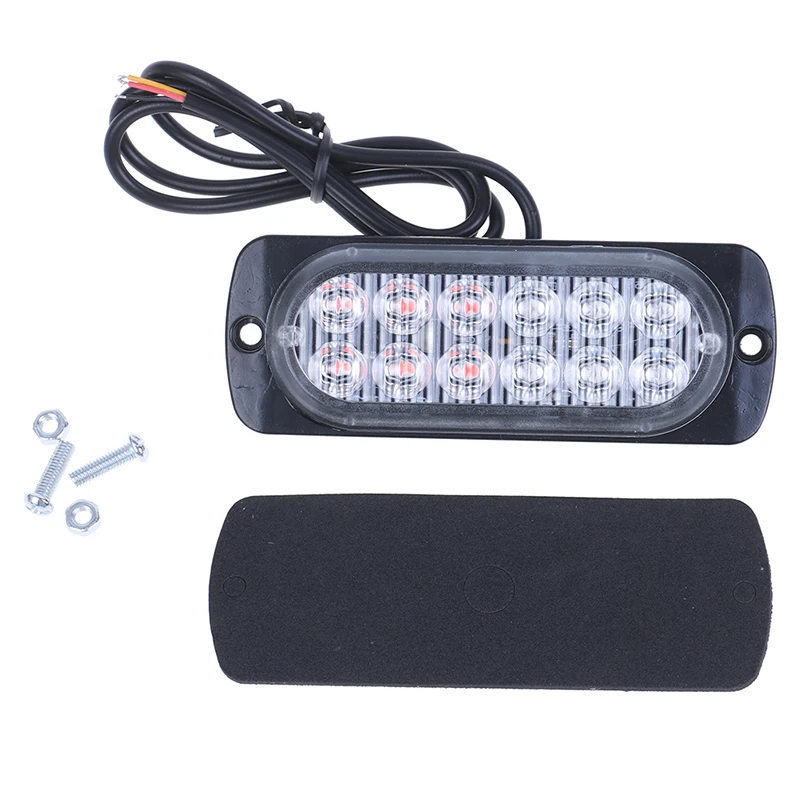 Red/Blue 12 LED car strobe light emergency police warning lamp 18-flash model