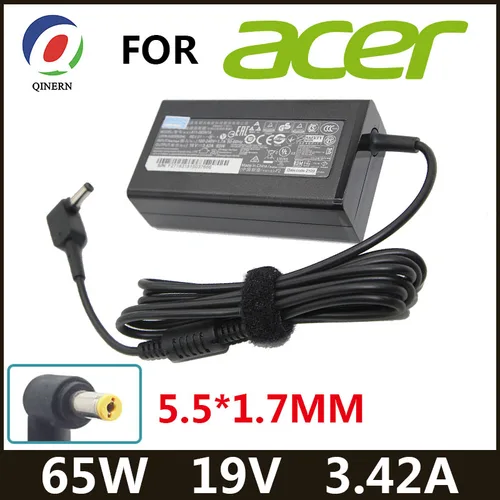 Adaptador de cargador para Acer Aspire, fuente de alimentación de 19V, 3.42A, 5,5x1,7 MM, 65W, 5315, 5630, 5735, 5920, 5535, 5738, 6920, 7520 PA-1650-86, S3, E15