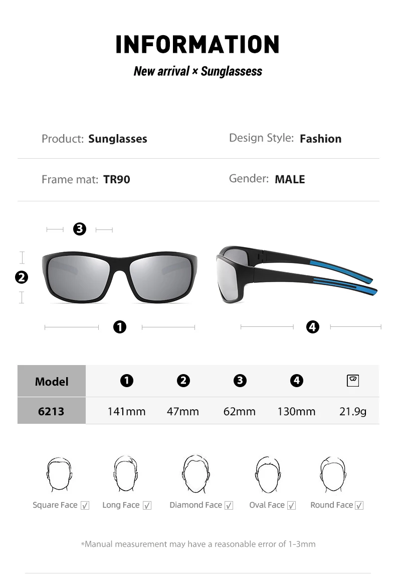 DML Neue Ultra Licht Material Gläser Männer Frauen Angeln Gläser Sonne Brille Camping Wandern Fahr Polarisierte Sonnenbrille – Detail 18
