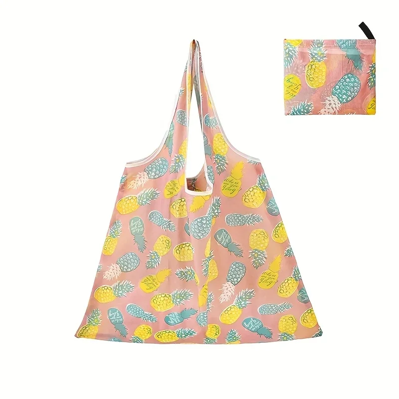 1 Pack Eco Friendly Reusable Shopping Tote Bag, Foldable Large Capacity Handbag for Travel, Office & Organization