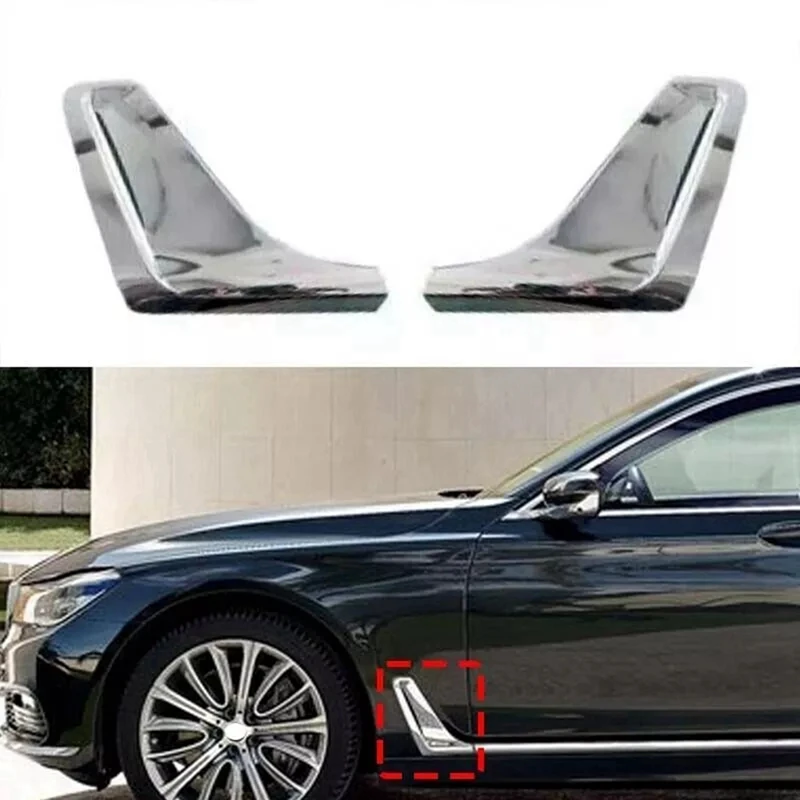 

2PCS New Side Fender Air Duct Panel Chrome Trim For BMW G12 7 Series 2016-2019 51137347377 51747347378