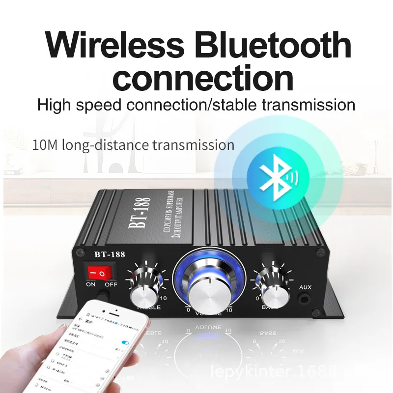 Mini digital Bluetooth amplifier 2 channel output car\Home computer audio amplifier DC12V
