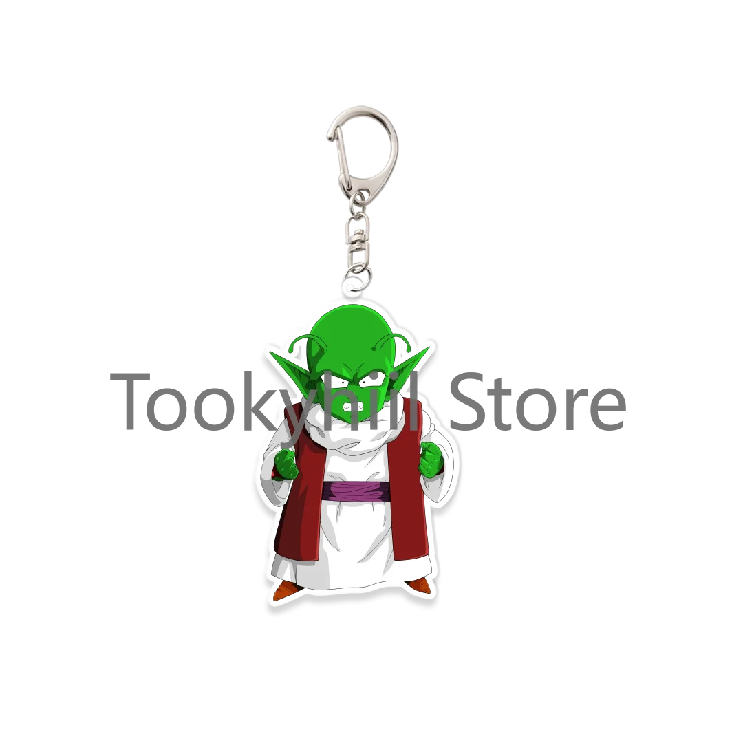 Goku Portachiavi in acrilico Mini Q Accessori Ciondolo Gioielli Kakarotto Cartoon Decora Figura anime ChiChi Oolong Ragazzo Regalo di compleanno
