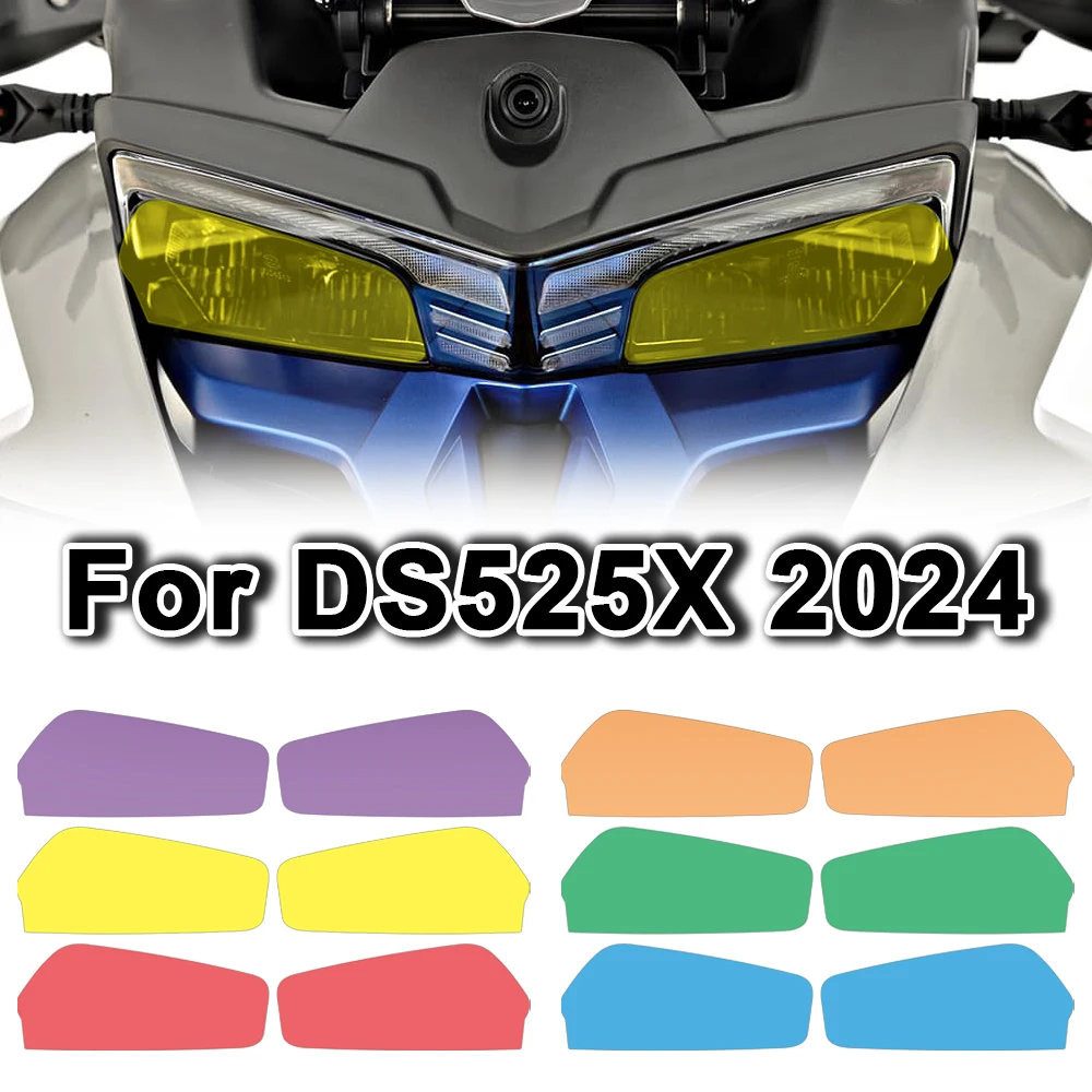 For Voge DS525X 2024 Motorcycle Headlight Stickers Accessories Colorful Head Light Protective Decals For DS 525X 525DSX 525 DSX