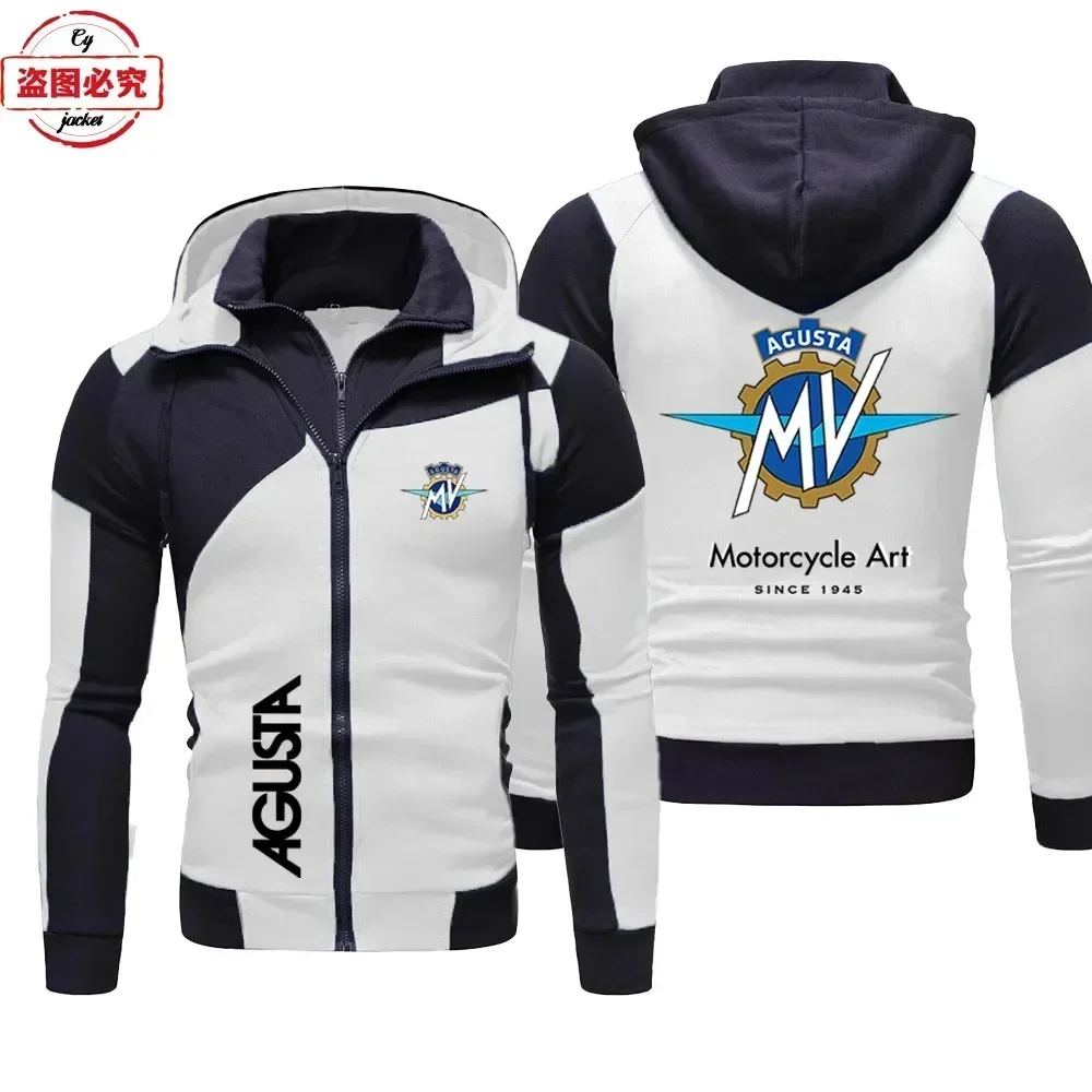 

Мотоциклетная куртка с логотипом MV Agusta, гоночный костюм, свободная мужская толстовка на молнии, повседневная одежда для командной работы