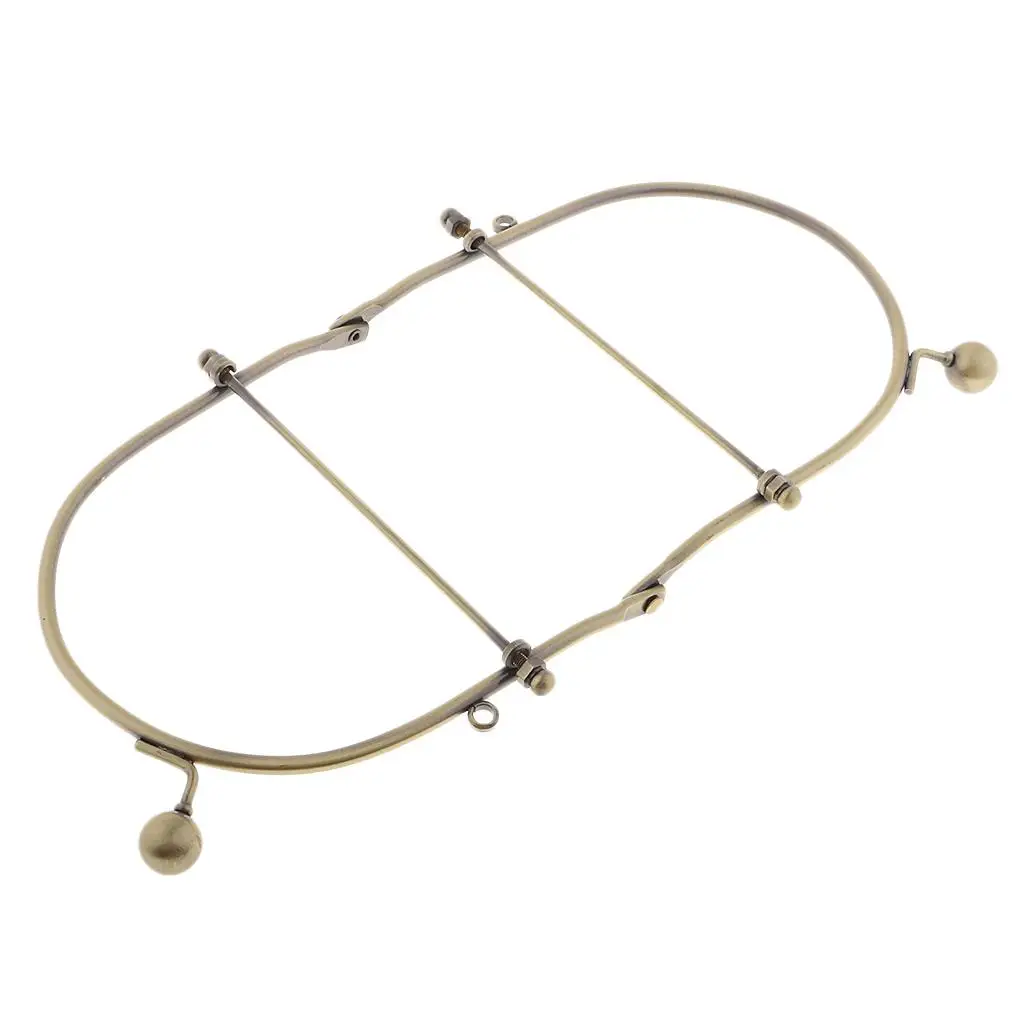 Vintage Metal Purse Frame Kiss Clasp Lock Handle Iron Supply for DIY Bag and Handcrafted Projects