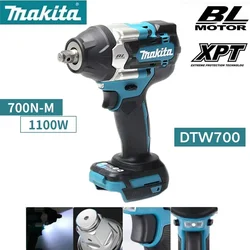 Makita Electric Wrench DTW700 Brushless Multi functional Rechargeable 18V Lithium Battery Auto Repair High Torque Impact Wrench