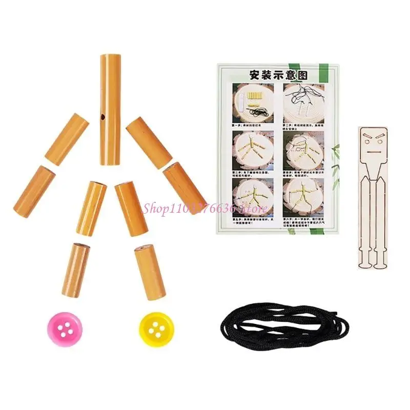 R6FD interactivo bambú hombre juego batalla ataque defensa estatuilla marioneta juguete