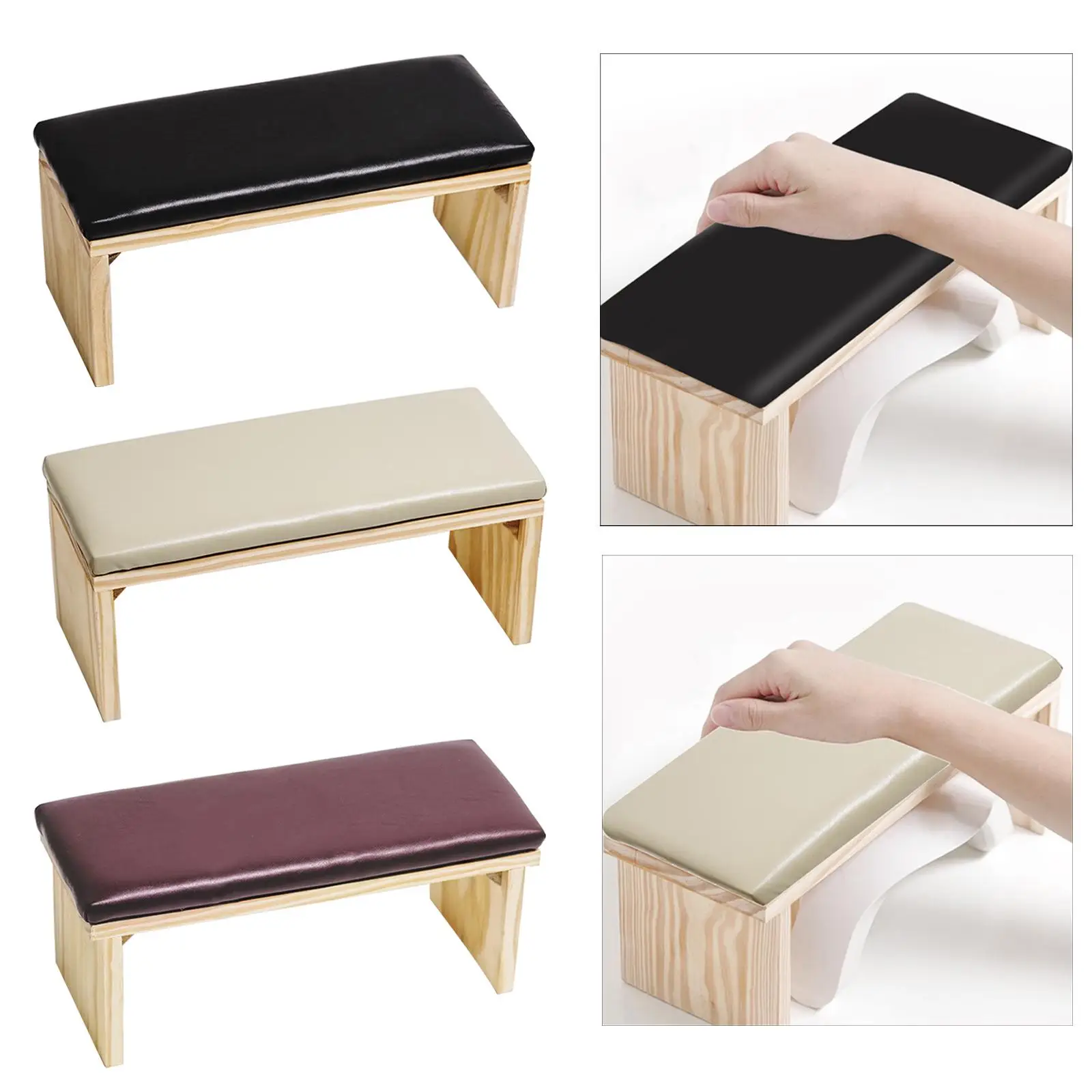 Nail Hand Rest Cushion Japanese Professional Wood Thick Non-Slip Table Desk
