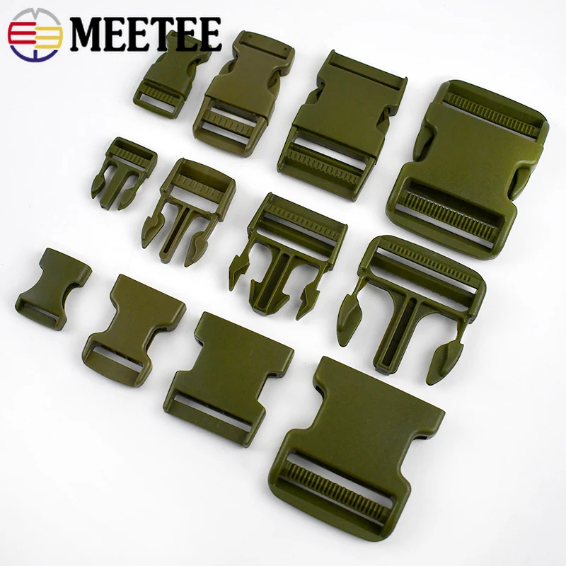 

10Pcs Plastic Buckle Quick Release Buckles Webbing Adjuster Clasp Backpack Shoulder Strap Adjustable Side Clip DIY Accessories