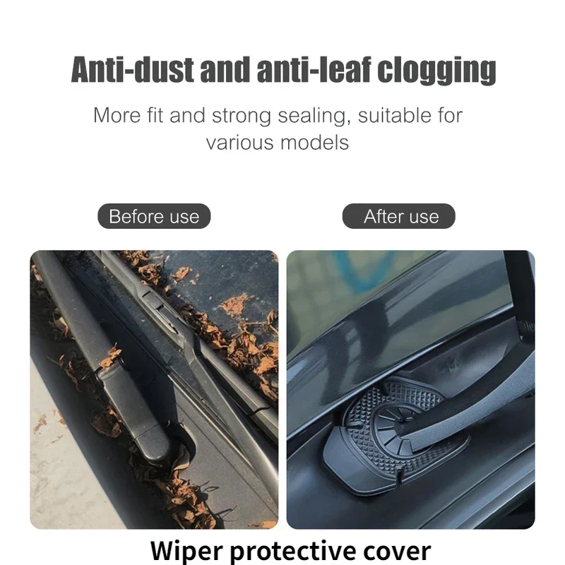 2pcs Windshield Wiper Hole Protective Cover Glass Wiper Silicone Pad Protects Windshield Wiper Hole Dust Jacket Anti-hole Plug