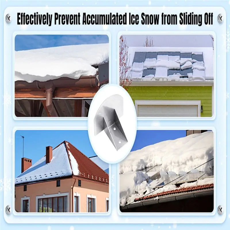 X08A 25 Pcs Snow Guards For Metal Roofs Prevent Sliding Ice Snow Stop For Winter Metal Steel Roof