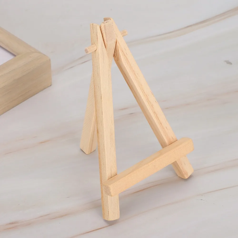 24pcs AFrame Design Mini Wood Display Easel Tabletop Mount Home Decor Wooden Tripod Stand Tabletop Canvas Stand Card Display