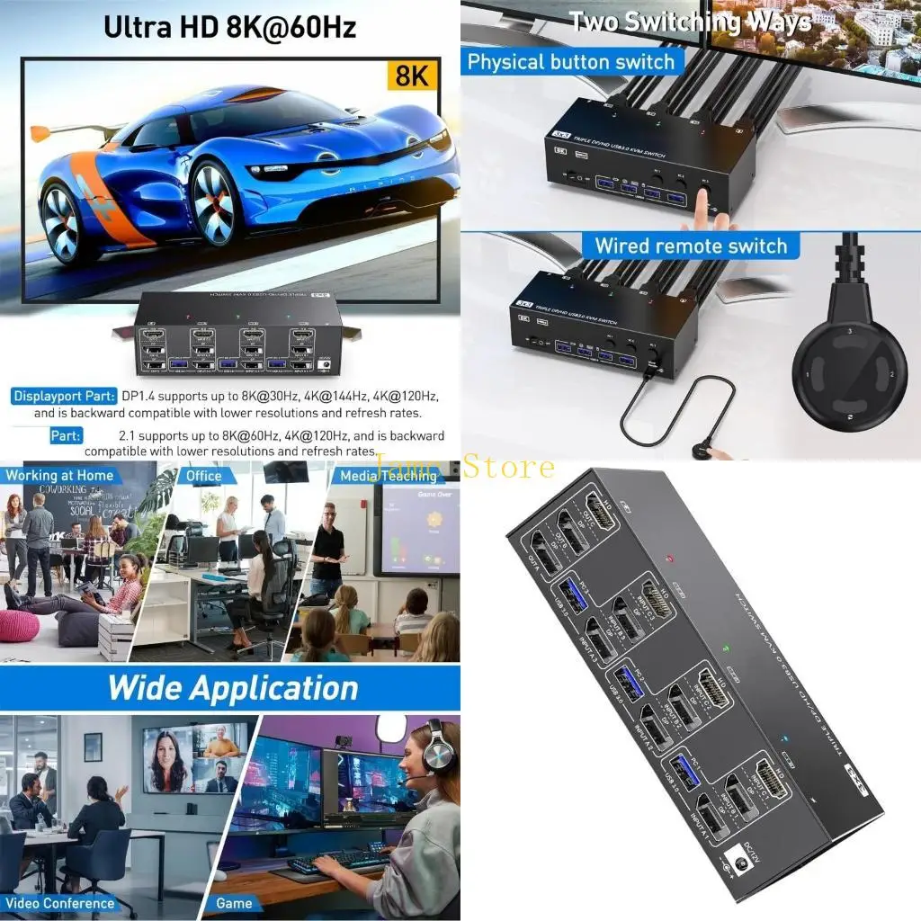 

LX0B Productivity with Advanced Monitor Switchs HDTV USB3.0 KVM Switchs