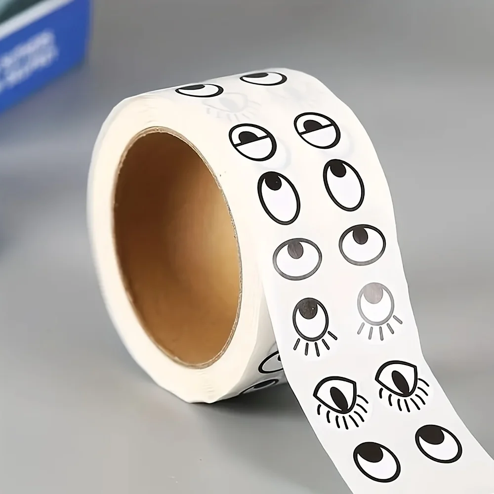 1000 قطعة من ملصقات العين الفنية ذاتية اللصق، مادة ورقية، قابلة لإعادة الاستخدام، للحرف اليدوية، مشاريع DIY، اللوازم الفنية المدرسية، حصاد الخريف