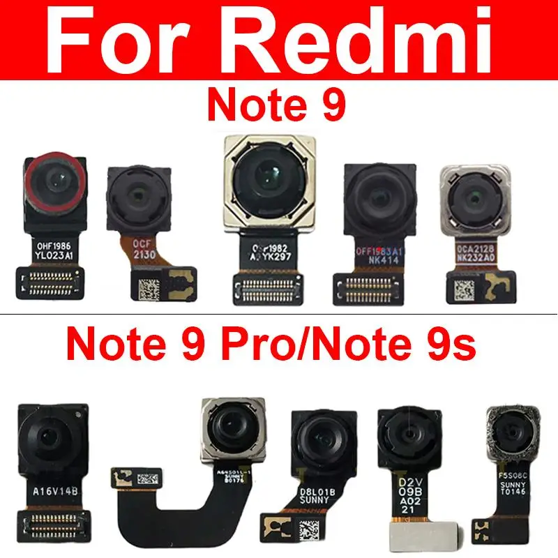 

Front Back Camera Model For Xiaomi Redmi Note 9 Note 9 Pro Note 9S Rear Front Facing Camera Camera Replacement Parts