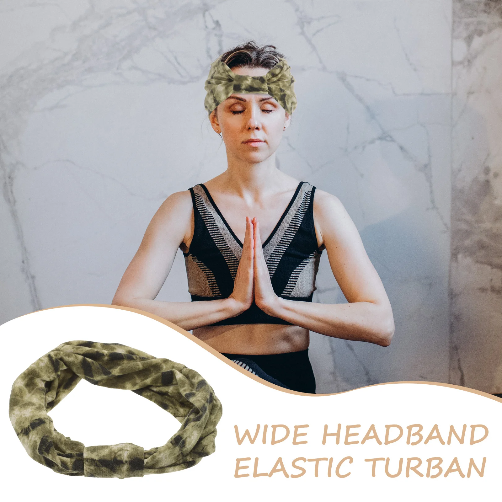 ربطة رأس مرنة باندانا للنساء مقاومة للرطوبة وقابلة للتنفس، عصابة رأس رياضية لليوجا والجري والتمارين، إكسسوار للشعر عتيق #1