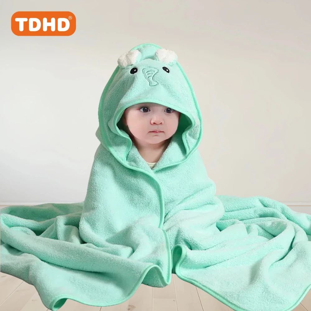 TDHD ผ้าเช็ดตัวทารกแรกเกิดขนแกะปะการังนุ่มพิเศษ: แห้งเร็ว หนา และไม่ก่อให้เกิดภูมิแพ้