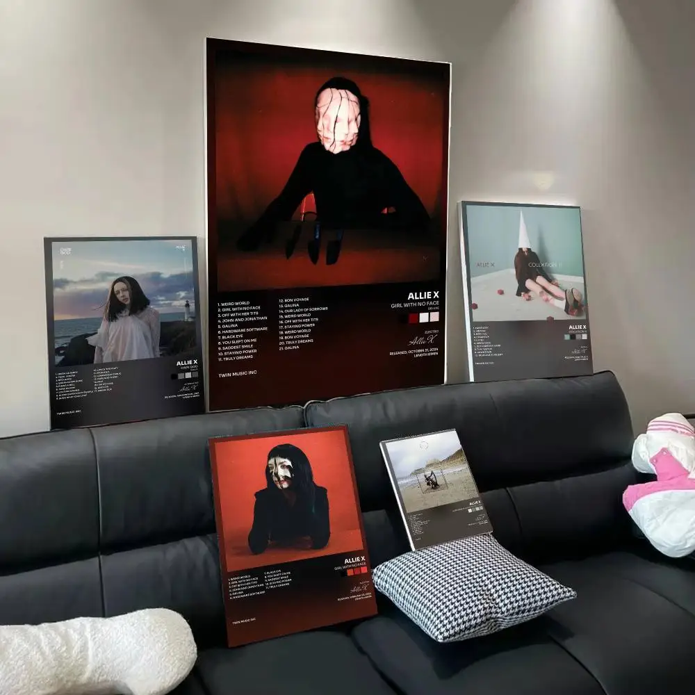 Singer A-Allie X Poster Home Wall Decor Artwork Prints for Living Room Bedroom Apartment Decoration