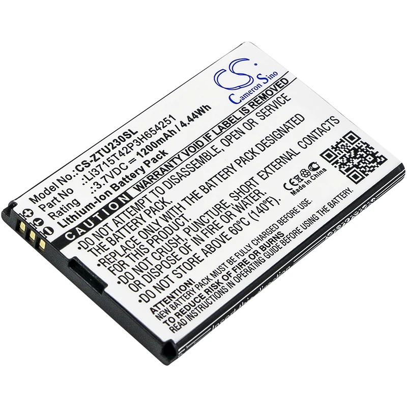Li-ion Mobile SmartPhone Battery for Cricket,T-Mobile,Vodafone,Consumer Cellular,Telstra,B-Mobile,Verizon,ZTE,AT&T,Medion,3.7V