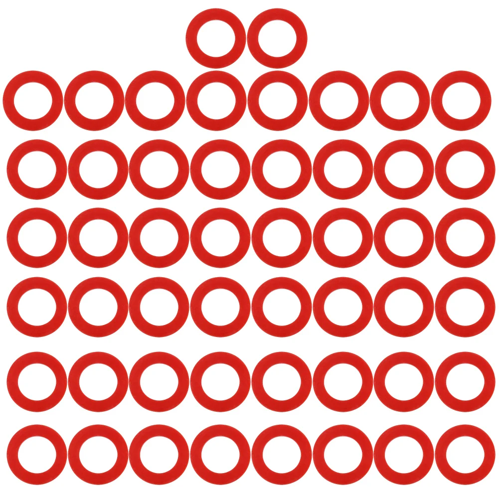 

Силиконовая прокладка для садового шланга, 50 шт., орны для предотвращения утечек, подходят для фитингов для шлангов 3 4 дюйма, красный силикон для улицы