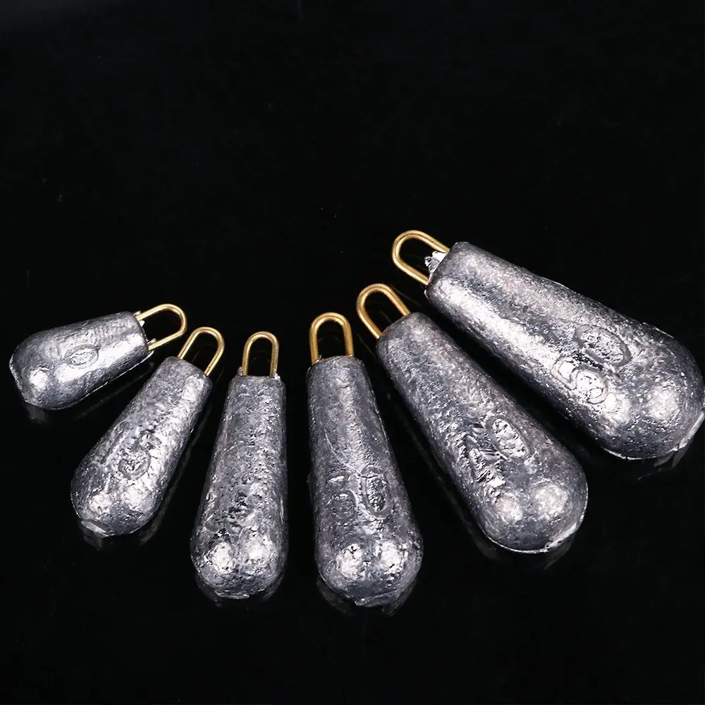 Water Droplets Solid Sinking Bait Tackle Angling Gear Sinkers Lead Sinker Fishing Beads