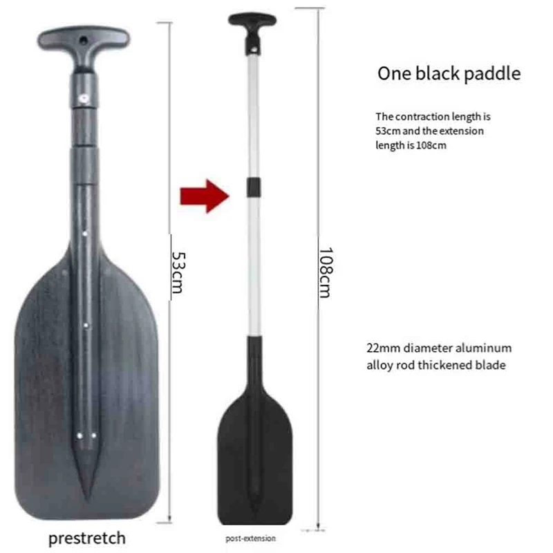 Inflatable Boat Paddle Telescopic Paddle With T-Handle Accessory Small Raft Aluminum Shaft 2Pcs