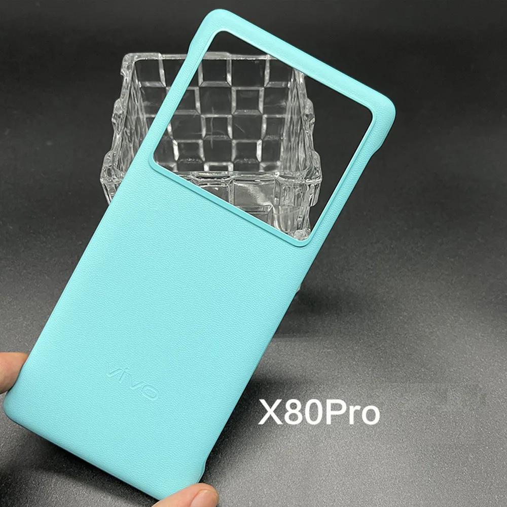 100% Original Vivo X80 Pro Case Leather PC+ PU Ultra Thin Case Protect Cover For Vivo X80/X80 Pro Smartphone