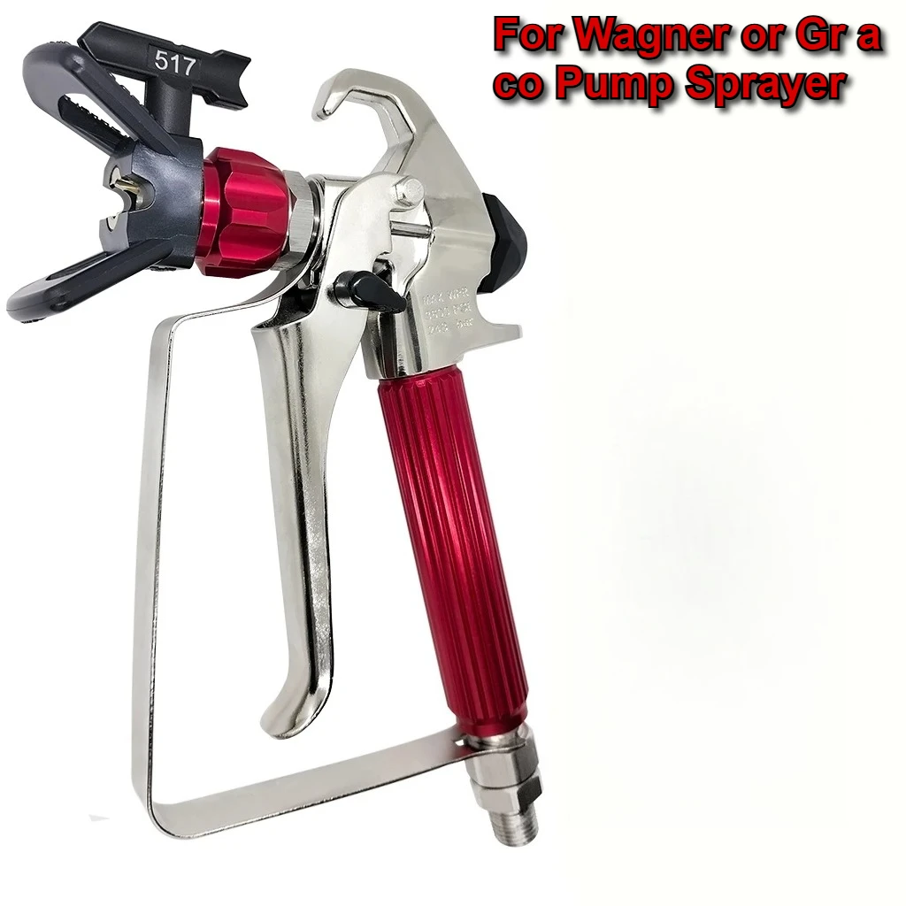 

Пистолет-распылитель для краски, сопло 517 с защитной насадкой для насосных распылителей Wagner или Graco, безвоздушный распылитель, пистолет для распыления краски