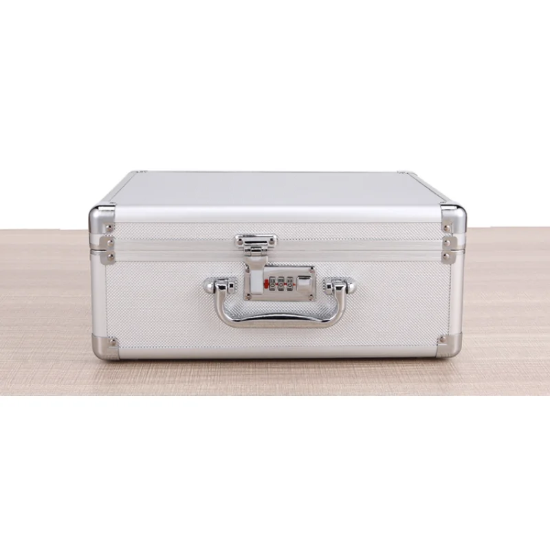 Aluminum Tool Holder Box Case Flight Briefcase with Passwords / Key Locked, Equipment Cosmetic Makeup Manicure Storage Case