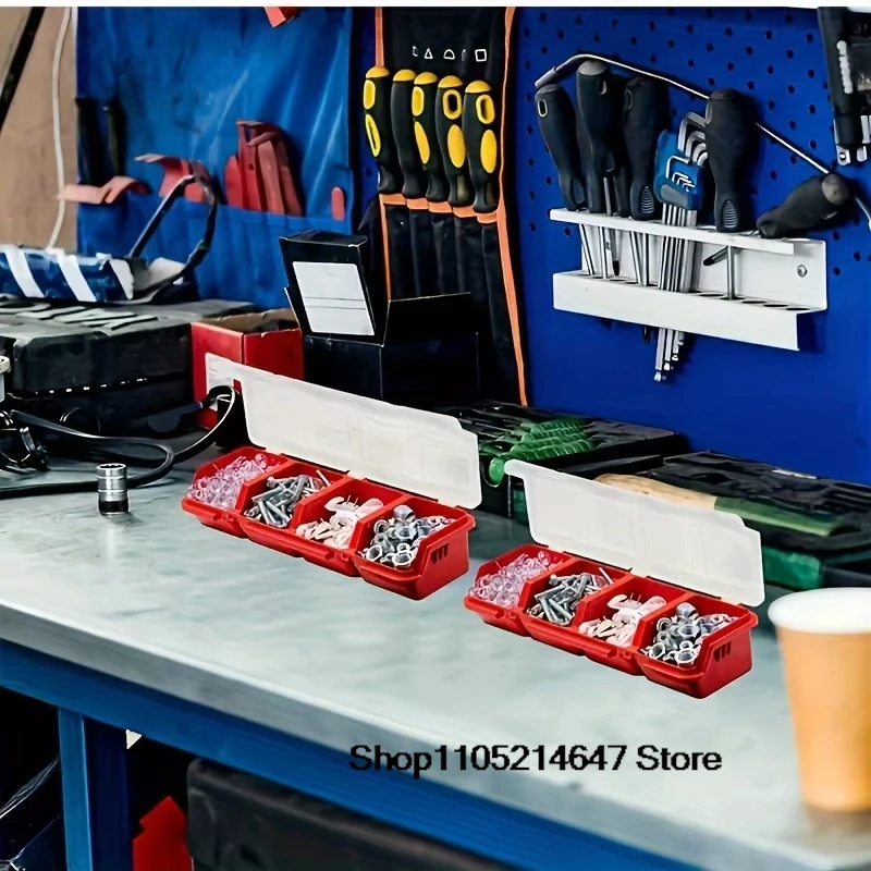 Multi-Compartment Organizer Box For Screws & Small Parts - Durable Plastic Hardware And Jewelry Storage Case