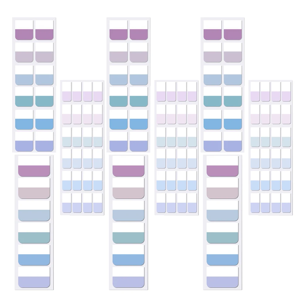 

3 Sheets Self-Adhesive Index Tabs Book Notes Tabs Portable Writable Page Markers Page Index Markers Book Annotation
