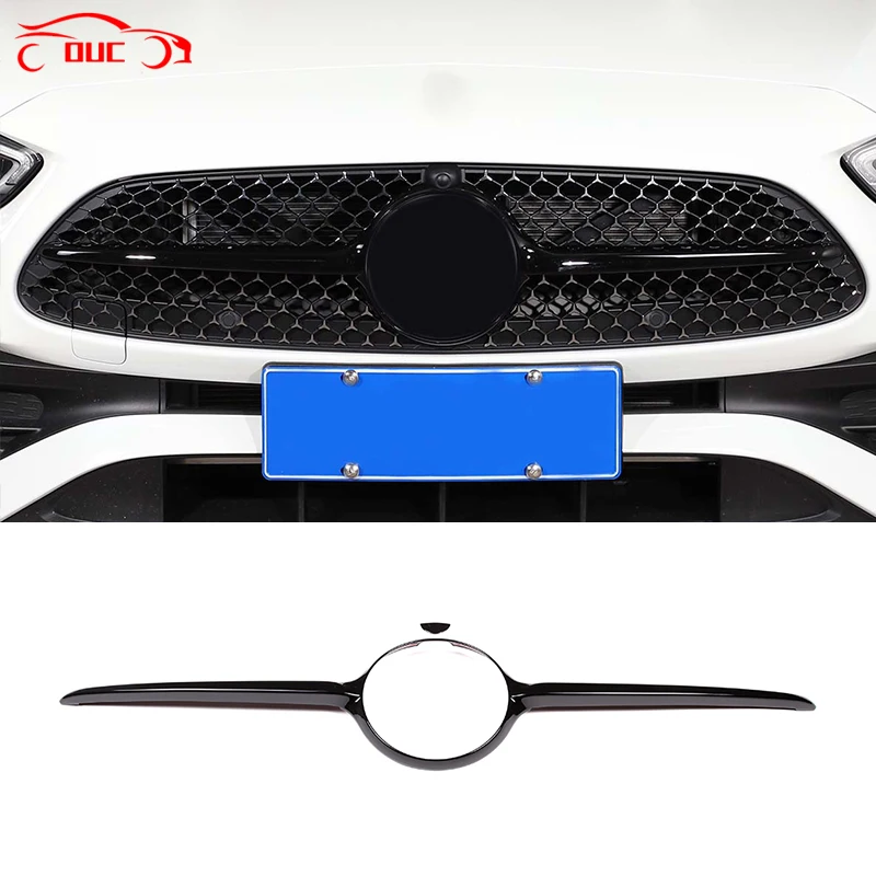 Car Glossy Black Front Bumper Grille Trim Grill Decoration Strip Cover For Mercedes-Benz C-Class W206 2022 Auto Accessories