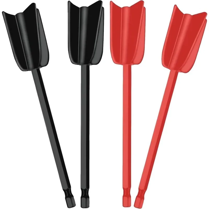 4Pack Epoxy Mixing Stick Paint Stirring Rod Putty Cement Paint Mixer Attachment With Drill Chuck For Epoxy Resin Latex Oil Paint