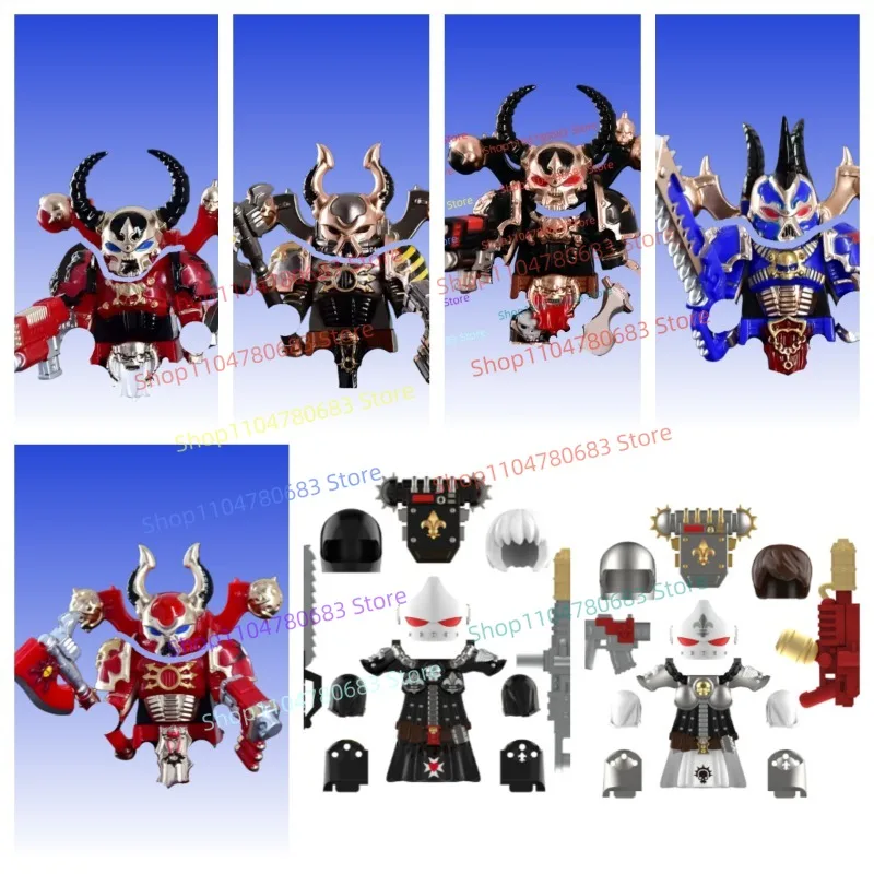 Nuevas Figuras de Acción MOC de Bloques de Construcción, Minifiguras de la Legión del Mal Roja, Modelo de Ensamblaje, Adornos, Juguetes de Personajes de Anime y Videojuegos, Regalos