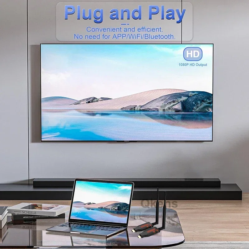 

Беспроводной HDMI-удлинитель 5,8 ГГц, 100 м, передатчик аудио-видео, приемник от 1 до 4, Share для PS4, ноутбука, ПК к ТВ-проектору