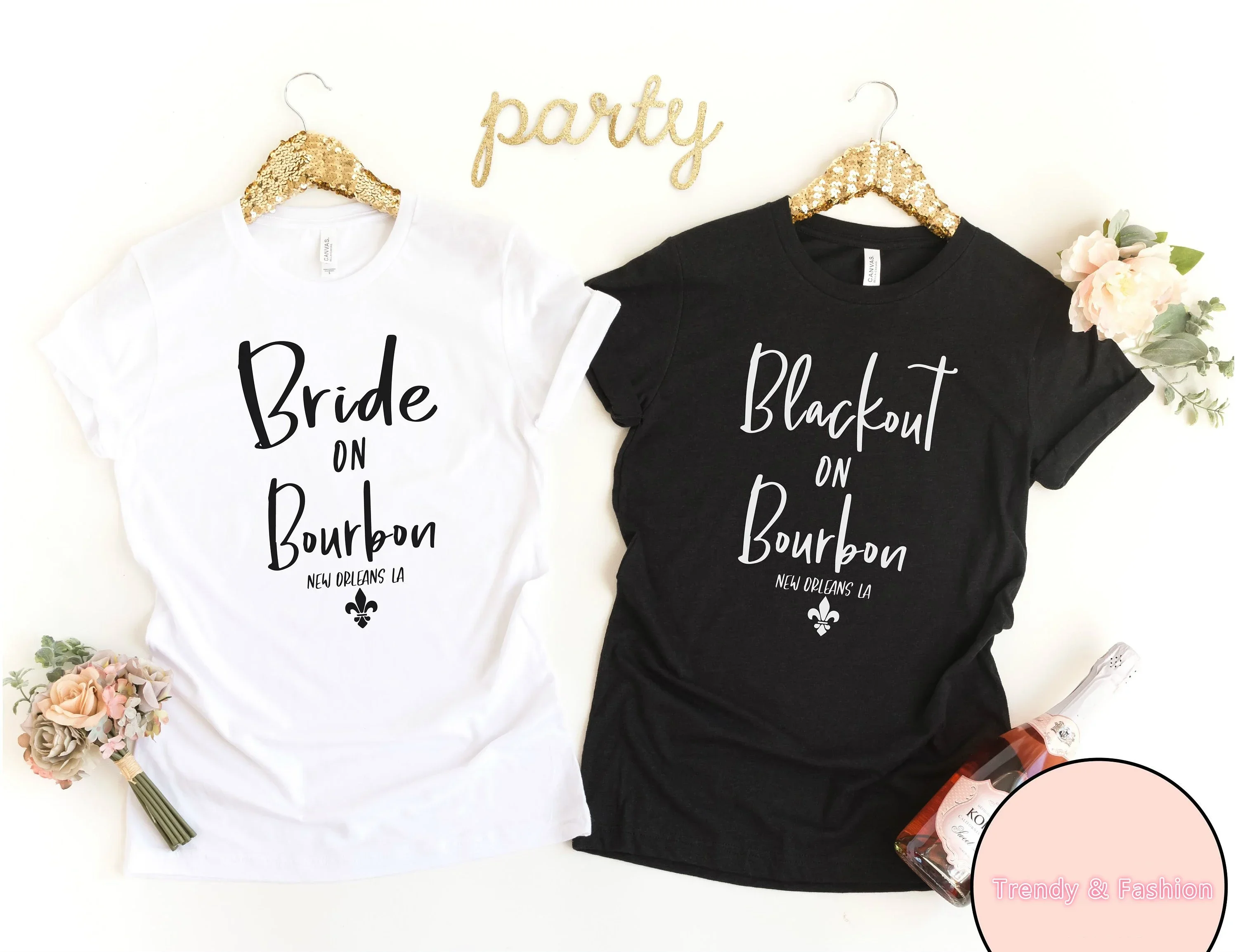 2024 Women Bachelorette Party Shirts Bourbon Street Blackout on Bourbon Shirt Matching Tees Bride to be shirt Cotton y2k top