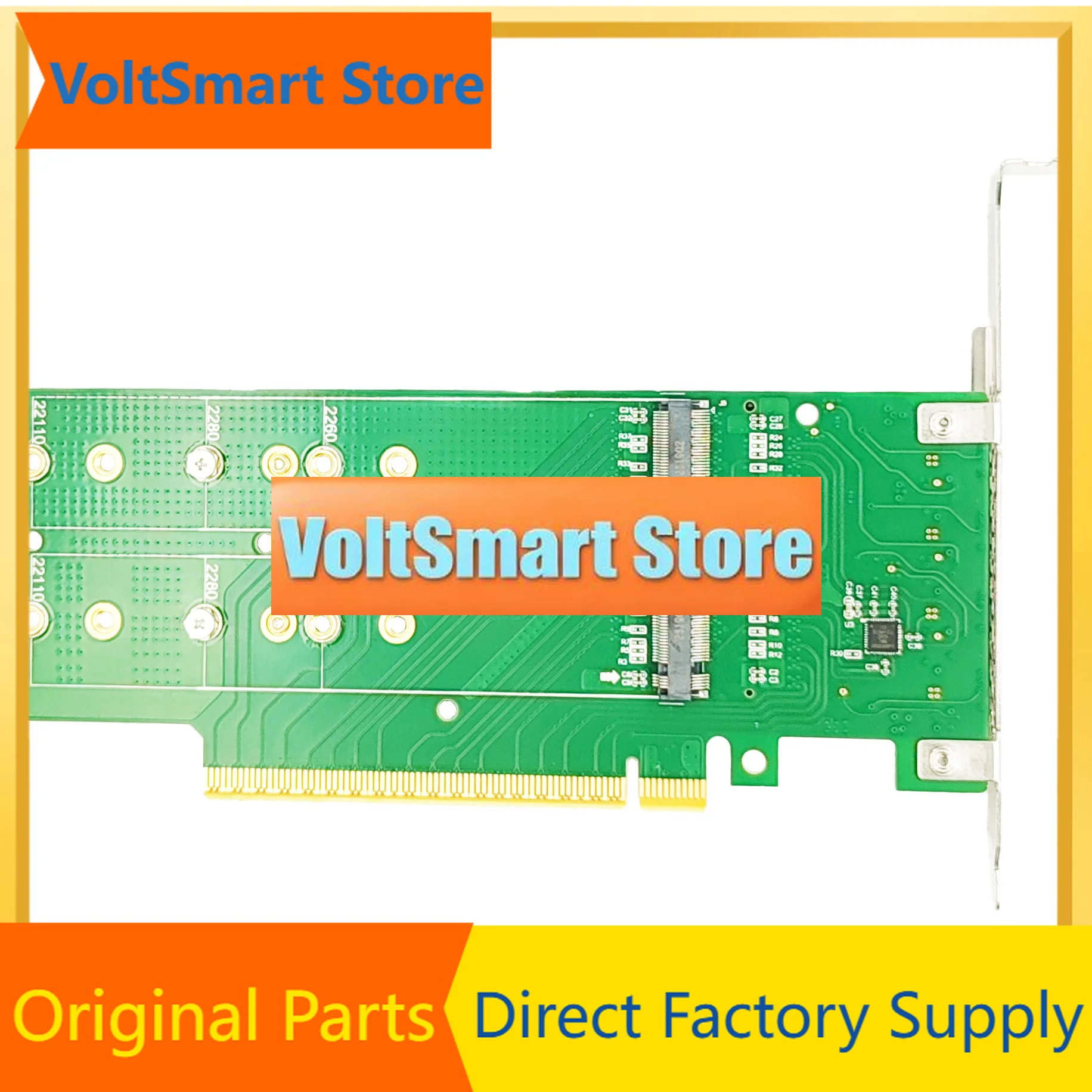 VoltSShinreal PCIe 5.0 X16 To 4 Ports M.2 NVMe G5 SSD Adapter -- XIC PE5162-4IL