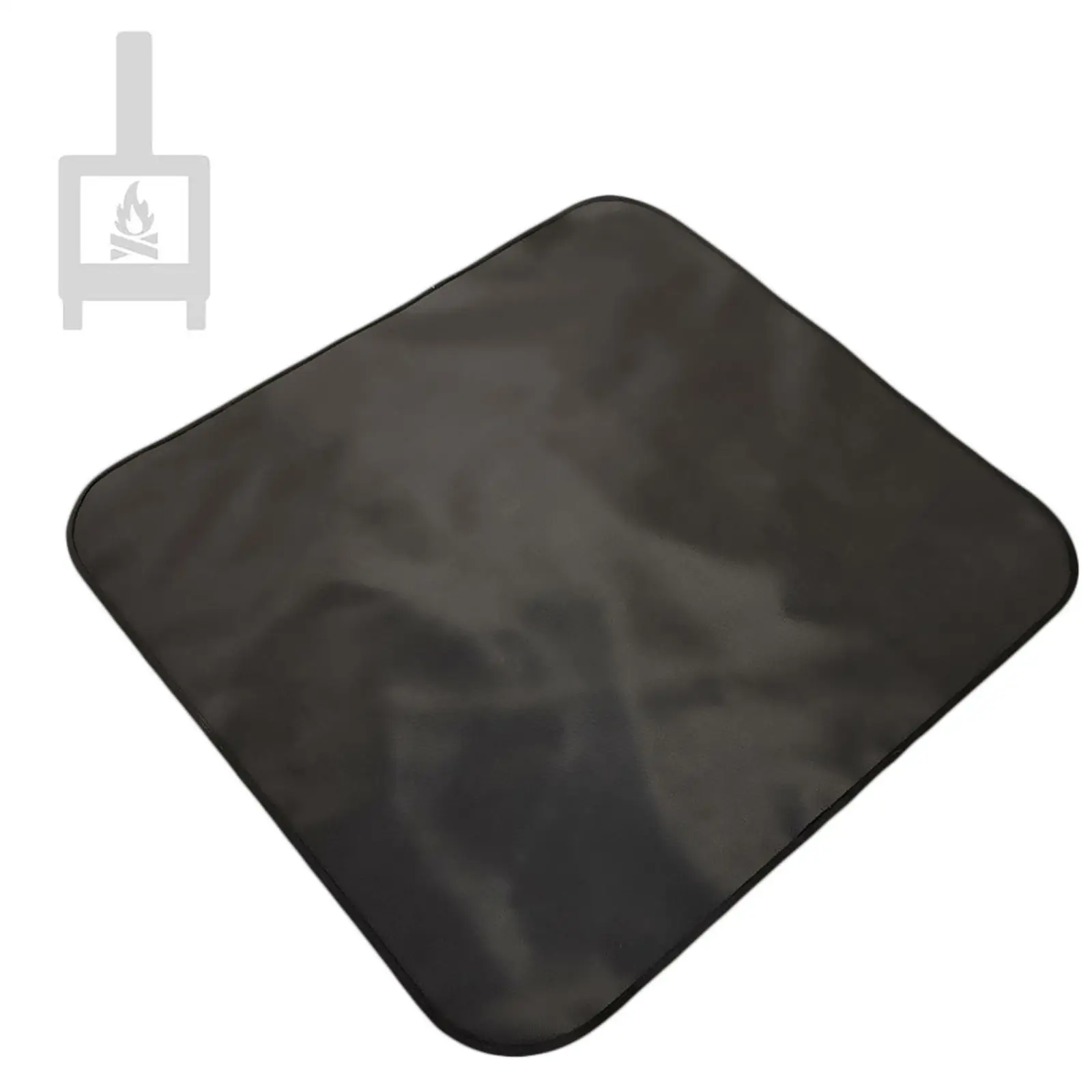 Heat Insulation Fireplace Mat Double Layer BBQ Floor Protective Mat for Backyard