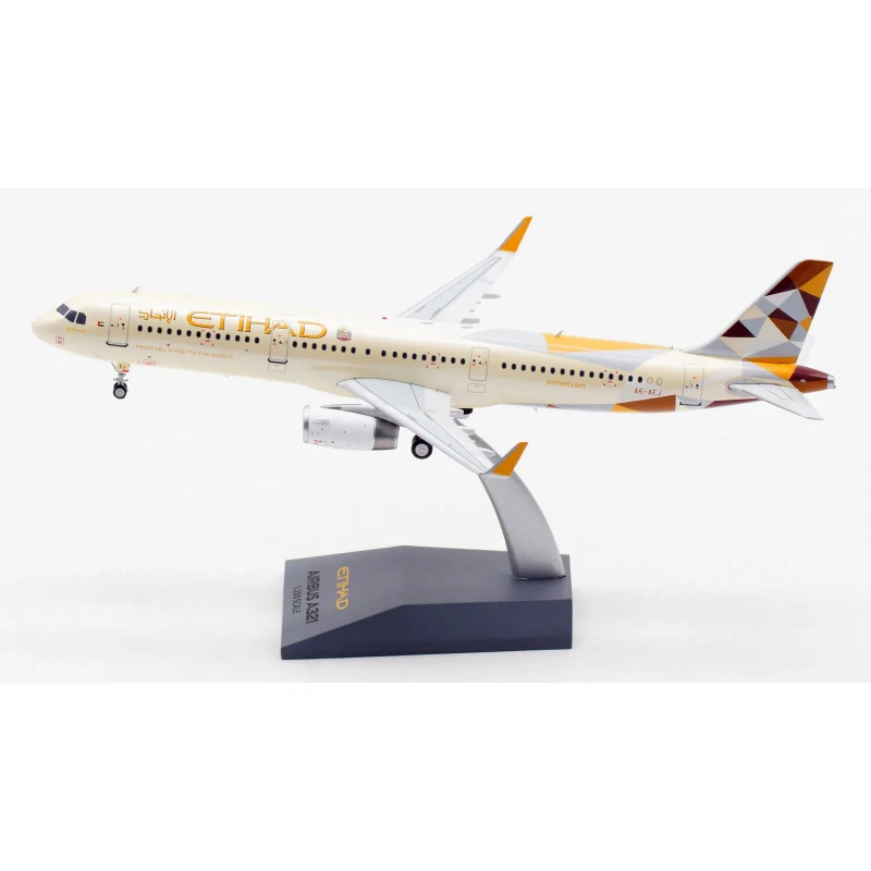 1:200 Diecast Alloy Plane INFLIGHT ETIHAD AIRWAYS Airbus A321 Aircraft Jet Model A6-AEJ With Stand IF321EY1222 Collection Fans