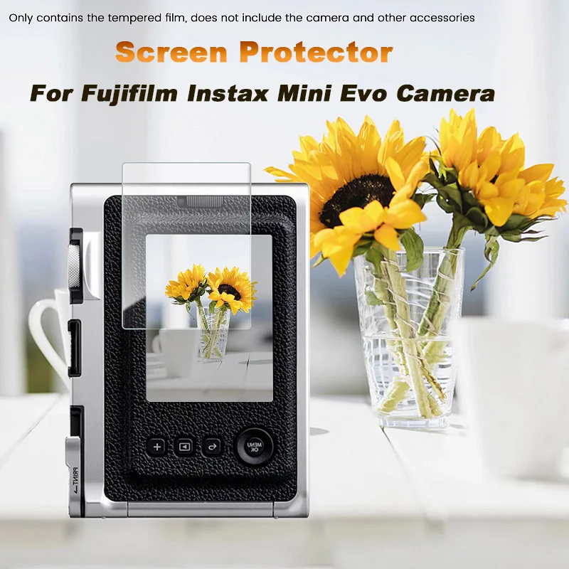 1/2Pcs 9H Tempered Glass Protector Cover Ultra Thin LCD Screen Protector For Fujifilm Instax Mini EVO Camera Accessories