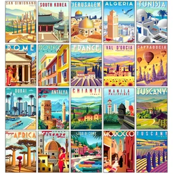 5D Landscape Diamond Painting Cities Around The World Full Water Diamond Mosaic Embroidery Cross Stitch Kits Home Decoration