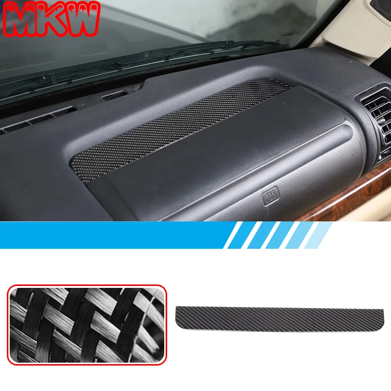 L/RHD For Land Rover Discovery 2 LR2 1998-2003 Soft Carbon Fiber Car Passenger Instrument Panel Groove Trim Sticker Accessories
