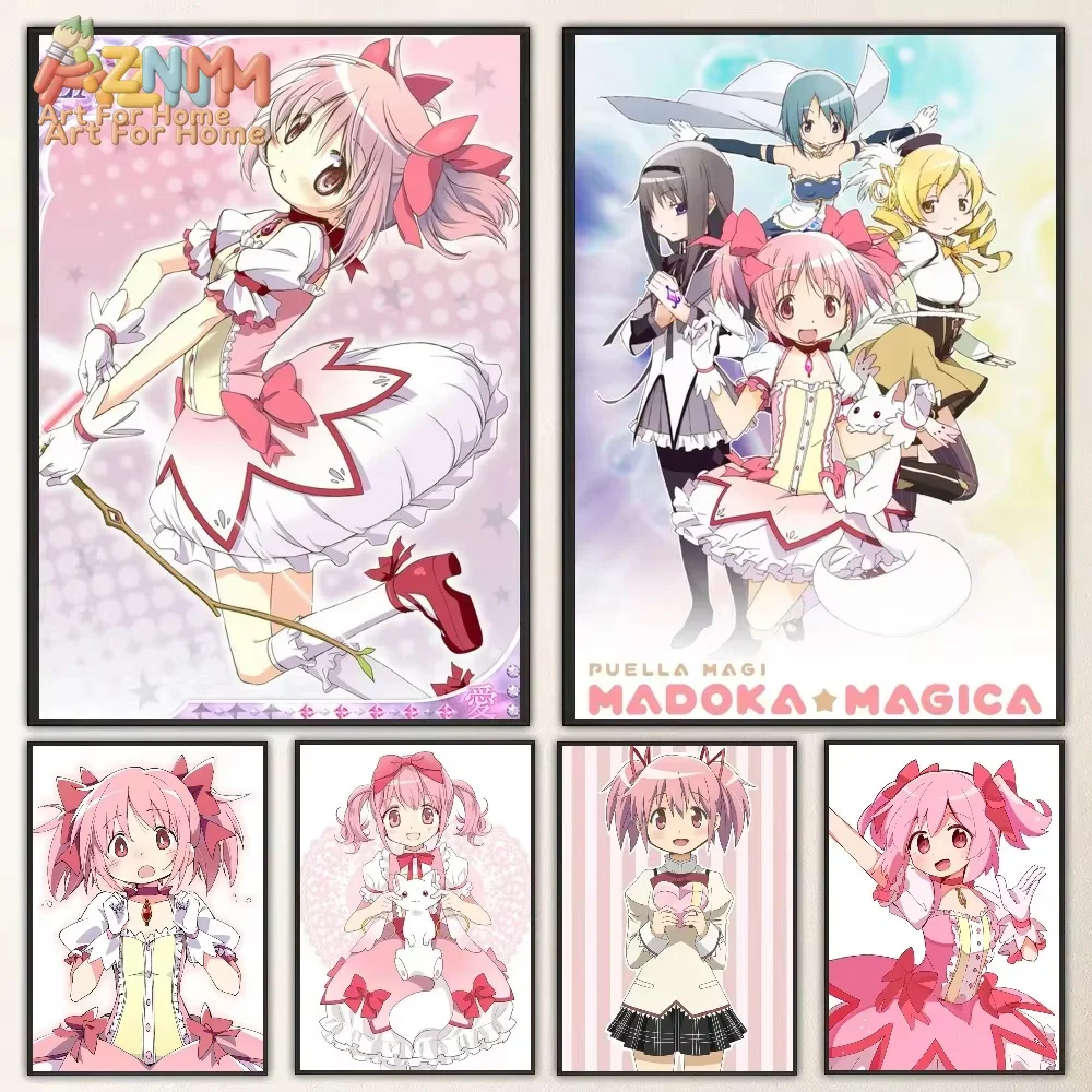 1 Stück Magi Madoka Magica Poster Leinwanddruck Poster mit Drucken für Zuhause Schlafzimmer Wohnzimmer Dekoration Geschenk