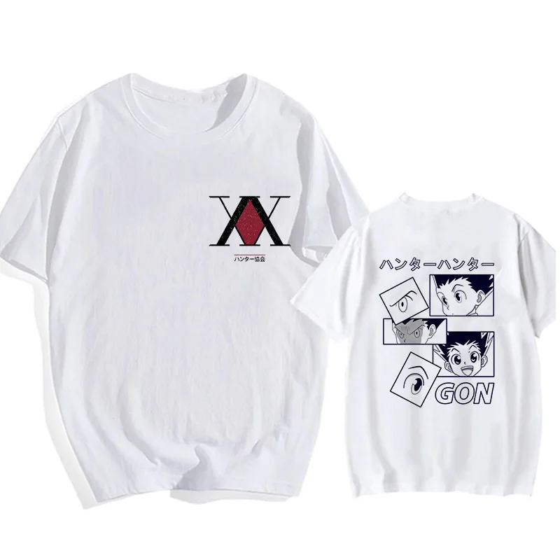 Manga Hisoka Kawaii Hunter X Hunter T Shirt Killua Zoldyck zabawna kreskówka śliczna koszulka z motywem Anime Kurapika HxH diabelskie oko koszulka