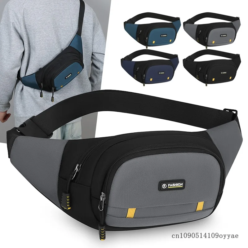 

Men's Large Capacity Fitness Waist Pack Portable Anti Theft Ultra Thin Small Chest Bag Sports Outdoor Leisure Running Waist Bag