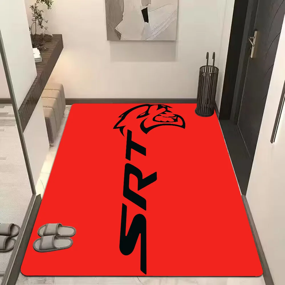 SRT Hellcat Demon Dodge Challenger Car Racing Bath Mat Kids Room Bedroom Decoration Balcony Anti-Slip Doormat Living Room